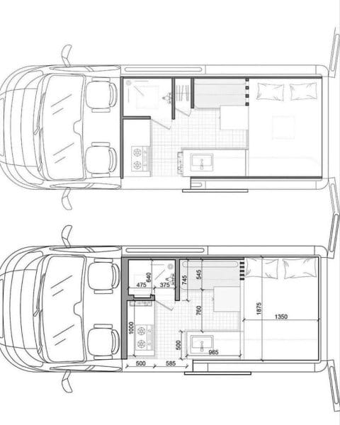 plano diseño camper